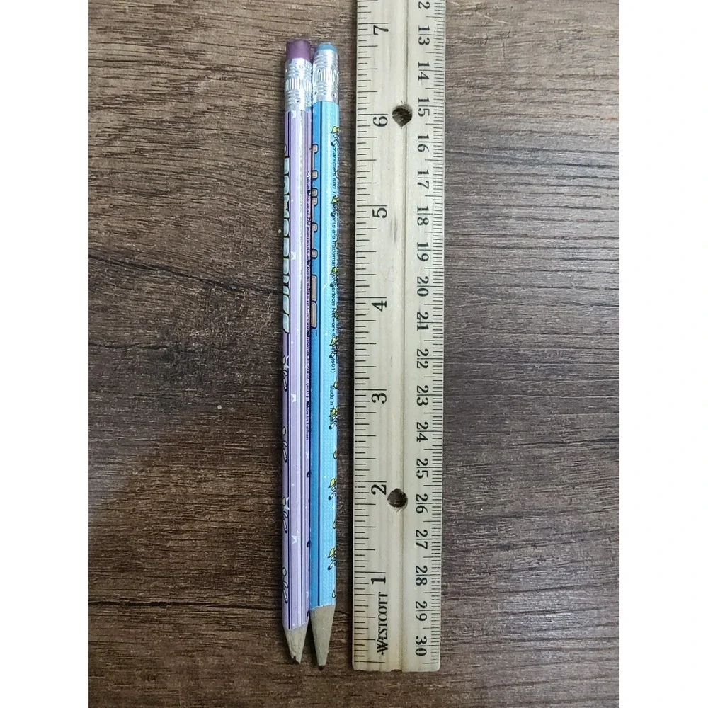 Lot Of 2 Powerpuff Pencils Cartoon Network Bubbles Vtg A18